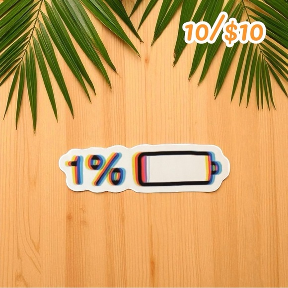 1% Battery Sticker – 2 3/4” Glossy Finish - Picture 1 of 1